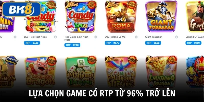 Mẹo chơi nổ hũ ăn tiền - Lựa chọn những game có RTP cao để tối ưu cơ hội thắng